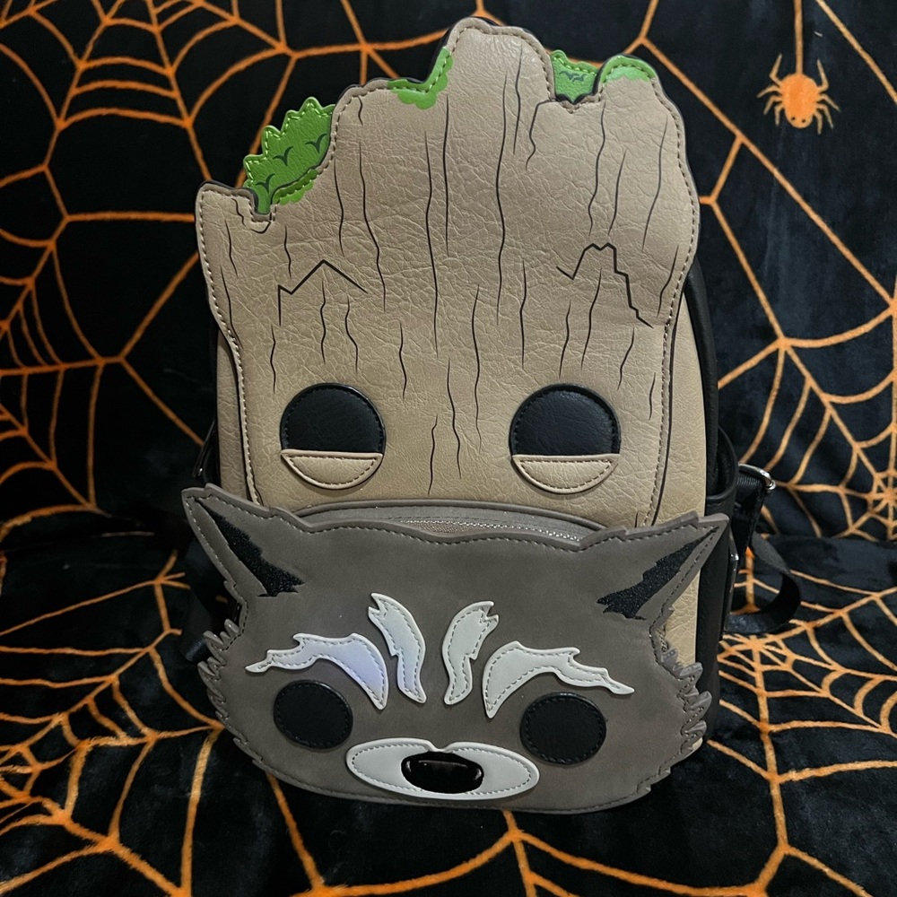 Loungefly pop marvel rocket raccoon & groot backpackGuardians of the galaxy NWT